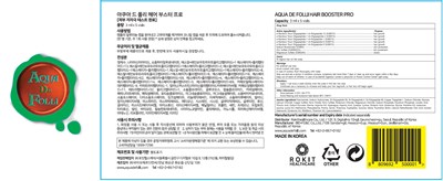 3ml Ndc: 80592-201-01 Label (Aqua De Folli Hair Booster Pro 3ml Label)